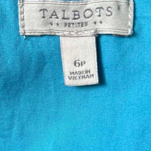 Talbots Blue Embroidered Sunflower Sheath Dress - Picture 5 of 11